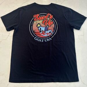 GOAT USA Men's Surf's Up Cotton/Poly SS T-shirt - Black - XL